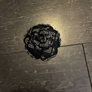 CHANEL RARE Find Limited Edition Blue black gold camellia flower  decoration